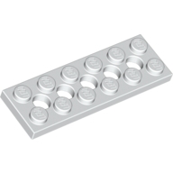 Lego destička 2x6 s pěti dírami (otvory), bílá (3200101, 4527947)